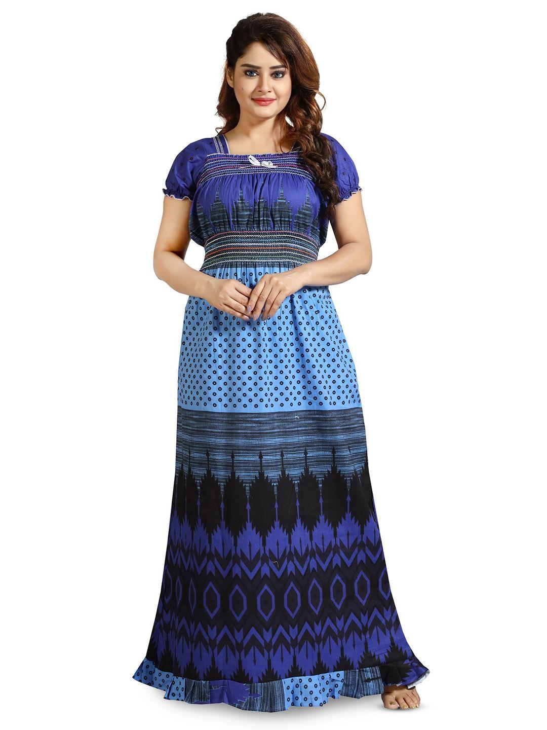 cinco geometric printed maxi nightdress