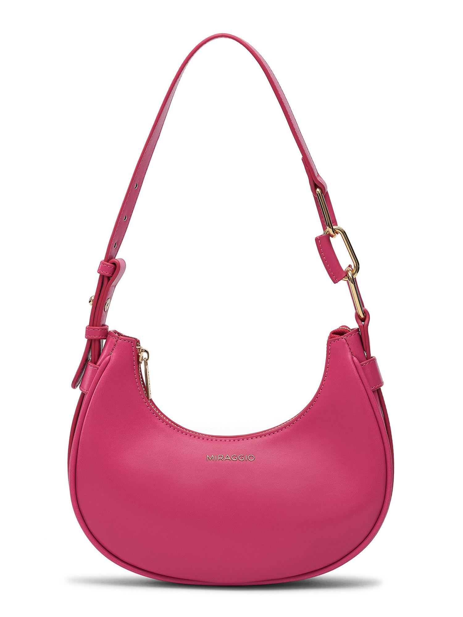 cindi solid mini shoulder bag for women - pink