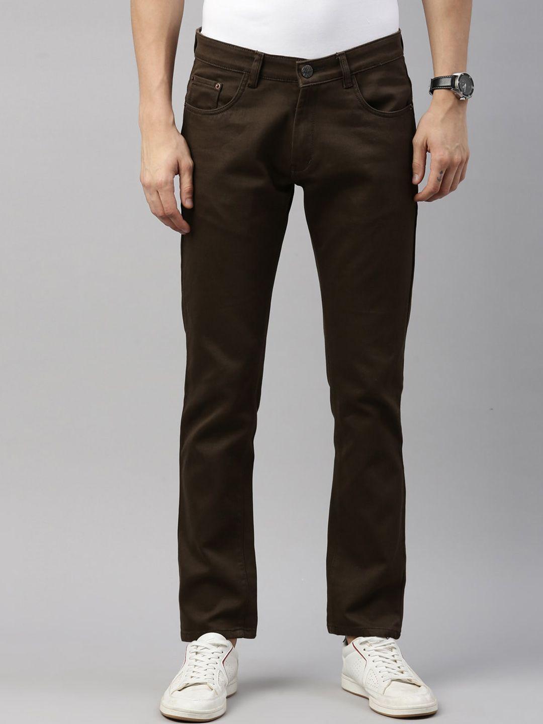 cinocci-men-brown-slim-fit-stretchable-jeans