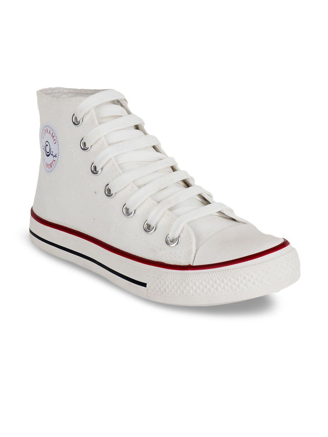 cipramo sports women white high-top sneakers