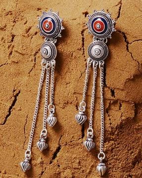 circle danglers earrings