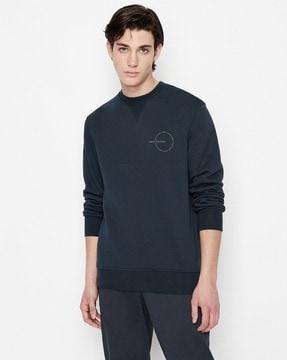 circular logo print organic cotton sweatshirt