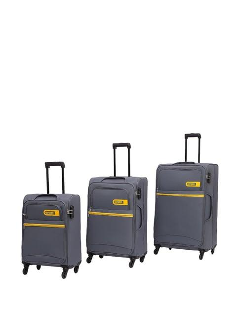 citizen journey pulse grey solid trolley bag pack of 3 - 58 cms, 68 cms & 78 cms