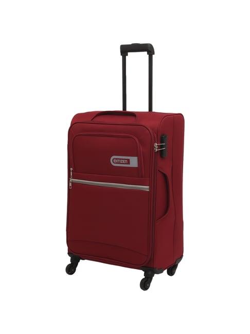 citizen journey pulse maroon solid soft large trolley bag - 78 cms