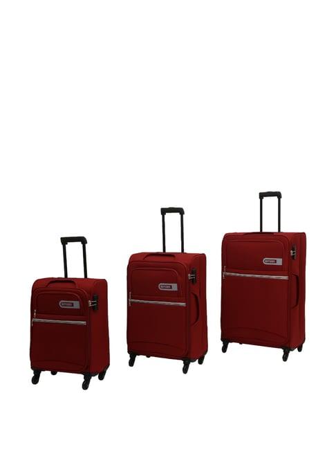 citizen journey pulse maroon solid trolley bag pack of 3 - 58 cms, 68 cms & 78 cms