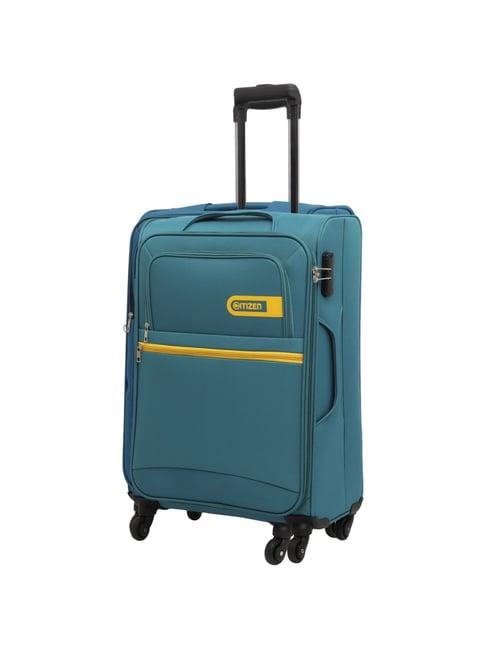 citizen journey pulse turquoise solid soft medium trolley bag - 68 cms