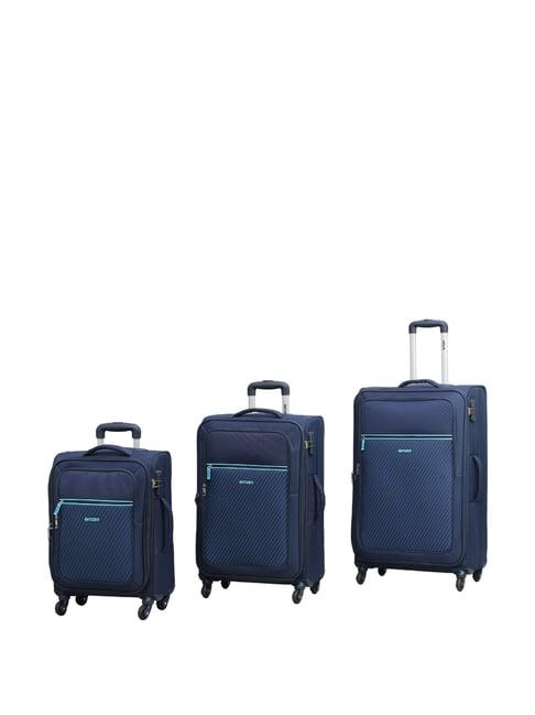 citizen striped explorer blue striped trolley bag pack of 3 - 55 cms, 65 cms & 75 cms