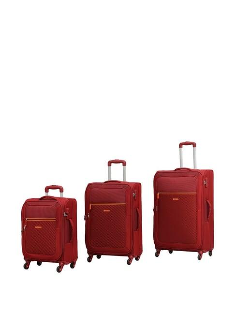 citizen striped explorer red striped trolley bag pack of 3 - 55 cms, 65 cms & 75 cms