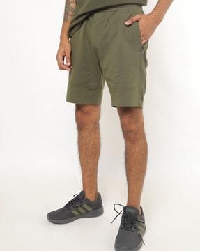 city shorts with elasticated drawstring waist