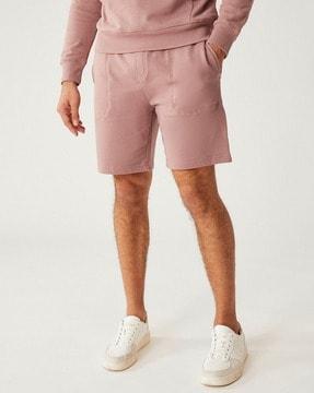 city shorts with elasticated drawstring waist