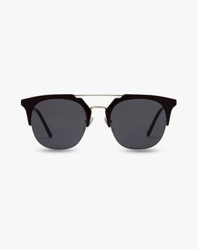 ck 1236a 539 52 s uv-protected half-rim square sunglasses