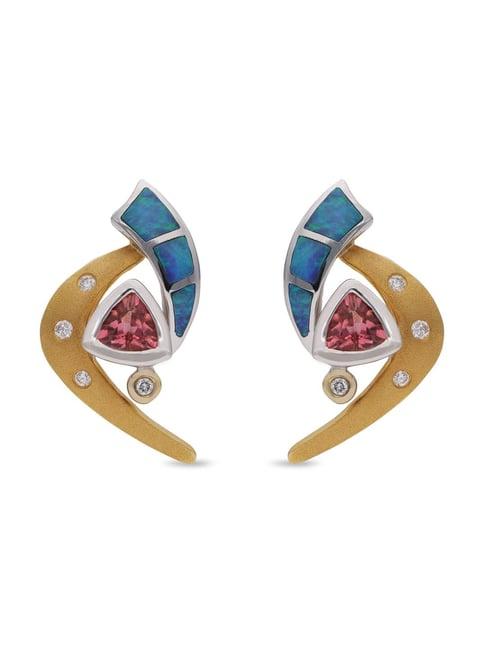 ckc 18k gold & diamond earrings for women