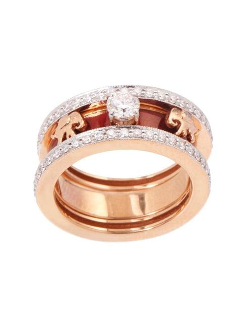 ckc 18k gold & diamond ring for women