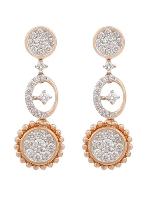 ckc 18k classic gold & diamond earrings for women