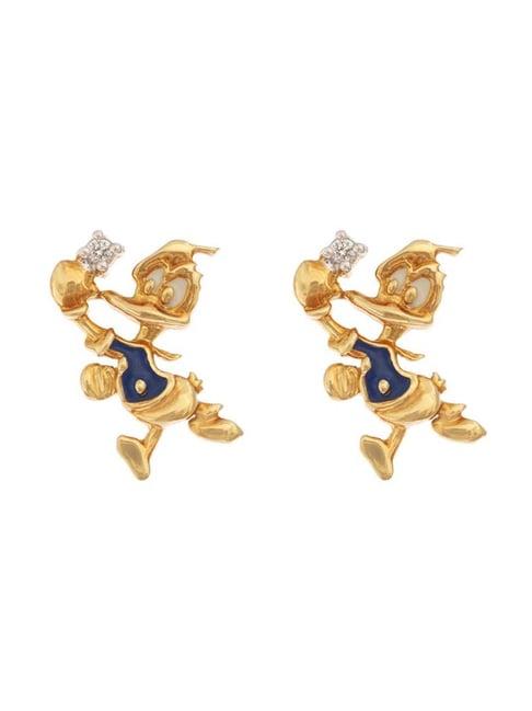 ckc 18k gold & diamond earrings for women