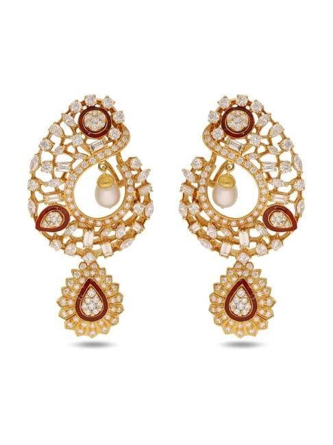 ckc 18k gold & diamond earrings for women