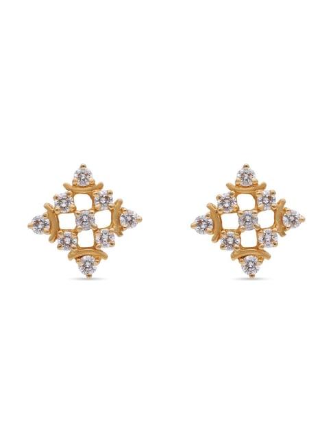 ckc 18k gold & diamond earrings for women