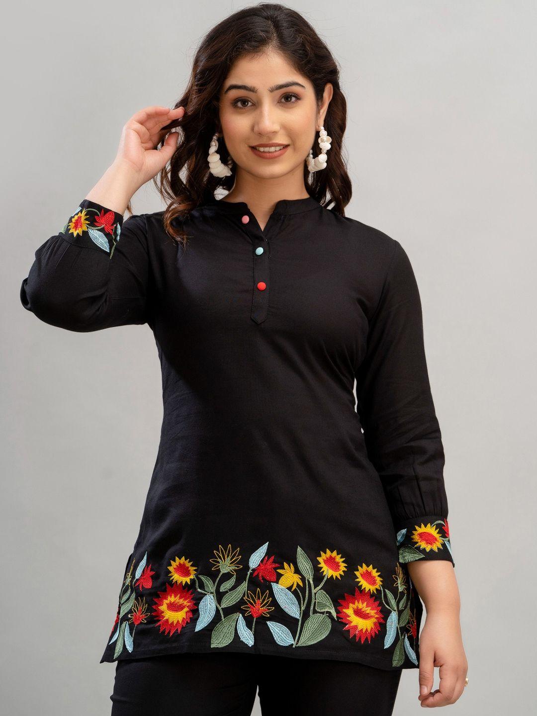 ckm embroidered top with trousers