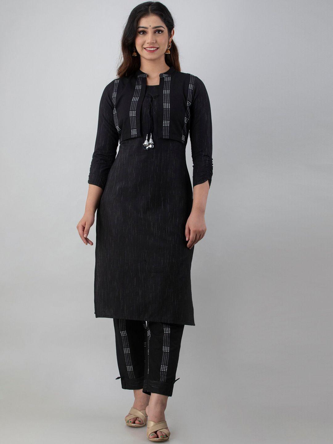 ckm women black kurta with pyjamas