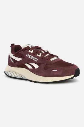 cl hexalite leather lace up unisex sports shoes - maroon