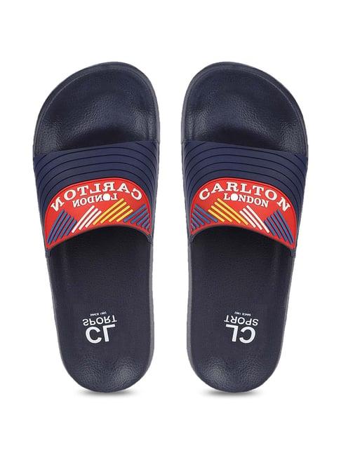 cl sport by carlton london men's navy slides