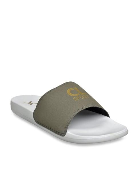 cl sport by carlton london men's olive slides