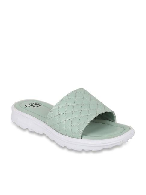 cl sport by carlton london women's mint green slides