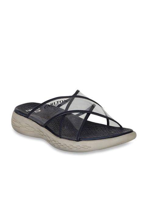 cl sports by carlton london women's navy cross strap wedges