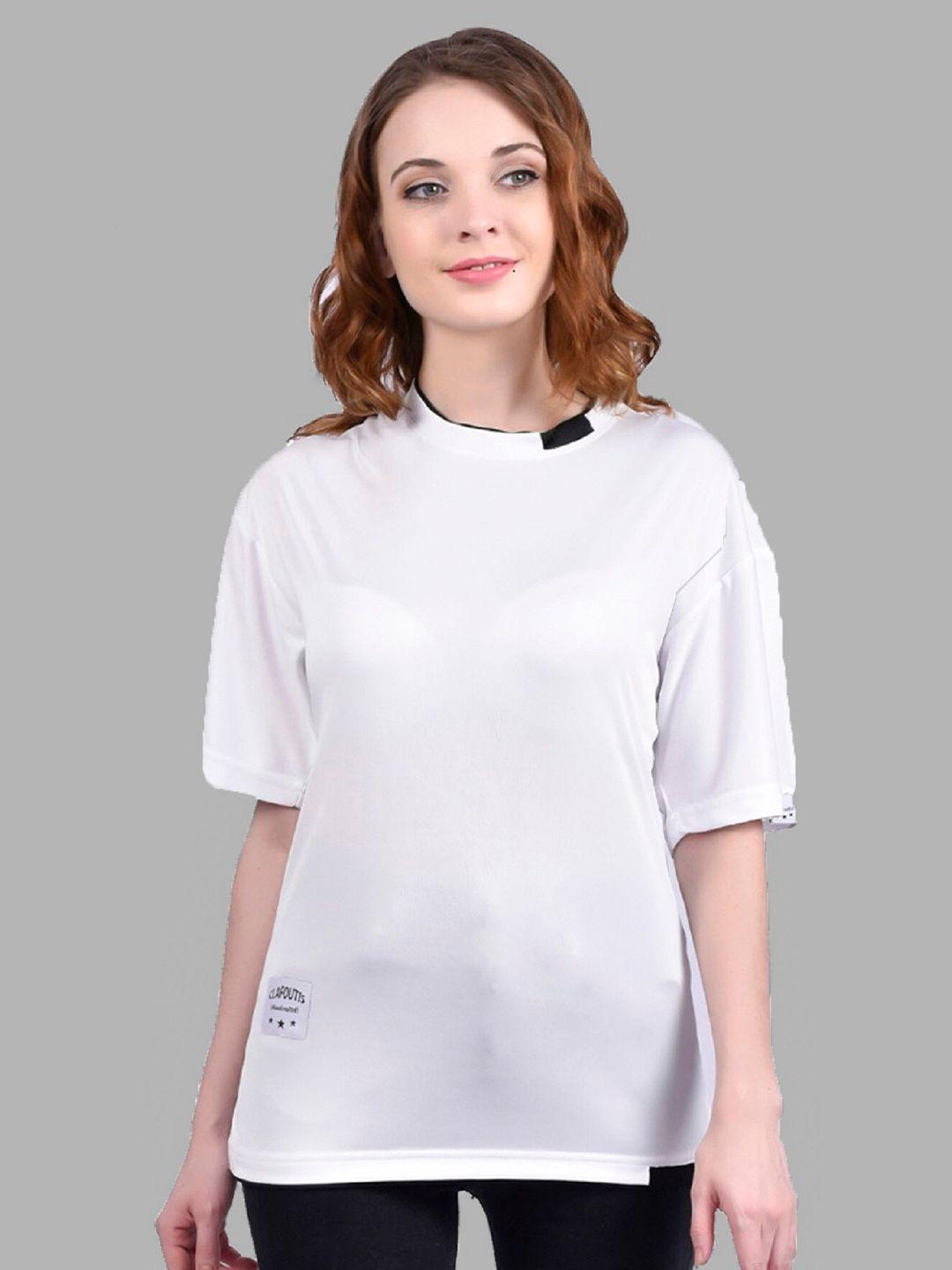 clafoutis round neck drop-shoulder sleeves loose fit t-shirt