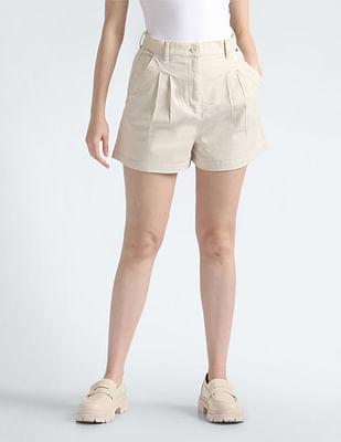claire pleated front shorts