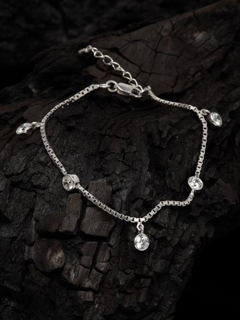 clara pia 92.5 sterling silver swarovski zirconia bracelet