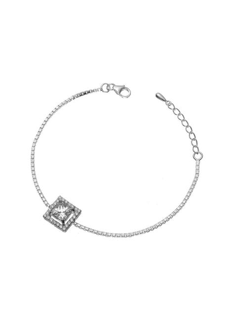 clara princess 92.5 sterling silver swarovski zirconia bracelet