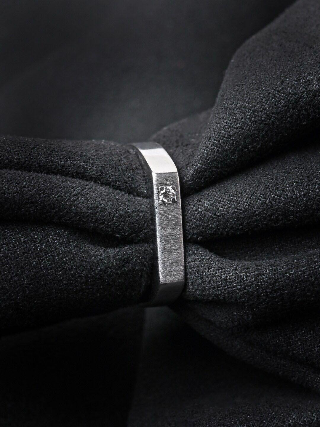 clara 925 silver rhodium-plated marquise band ring
