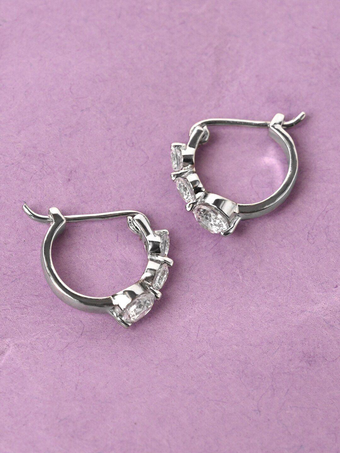 clara 925 sterling silver contemporary hoop earrings