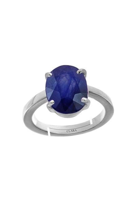 clara blue sapphire 6.5cts sterling silver birthstone ring