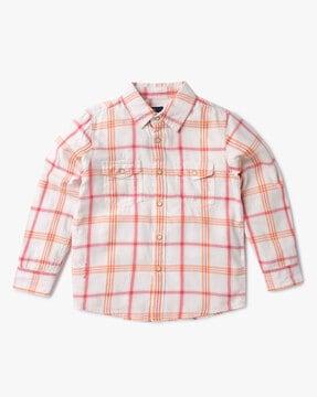 clara checked cotton shirt