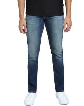 clark d01a mid-wash straight jeans