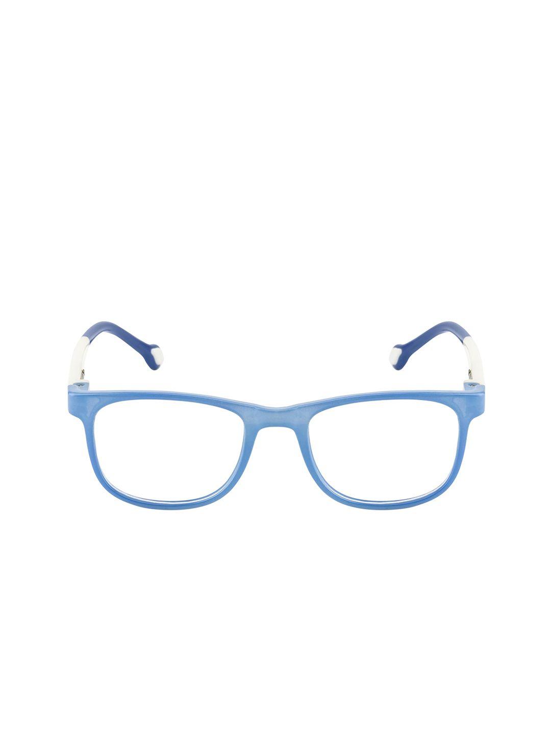 clark n palmer kids blue & white colourblocked full rim rectangle frames cnp-y130-c4