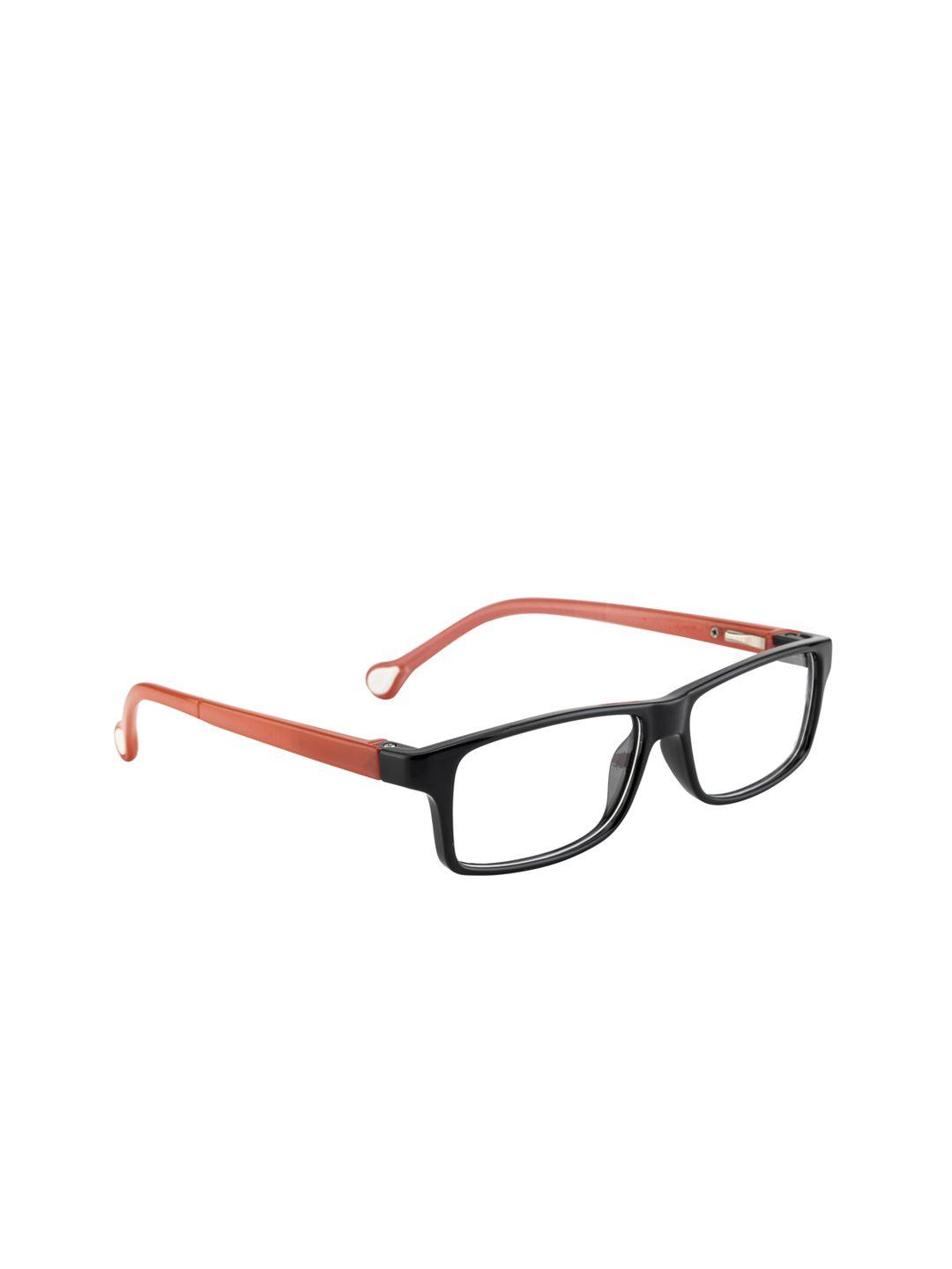 clark n palmer unisex kids black & red colourblocked full rim rectangle frames cnp-y129-c3