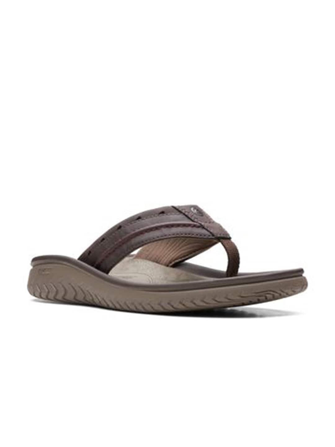 clarks men brown comfort sandals