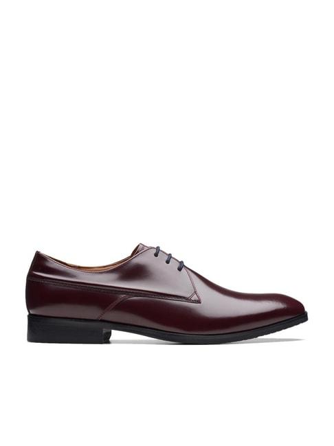 clarks-men's-craftcliftonlo-burgundy-derby-shoes