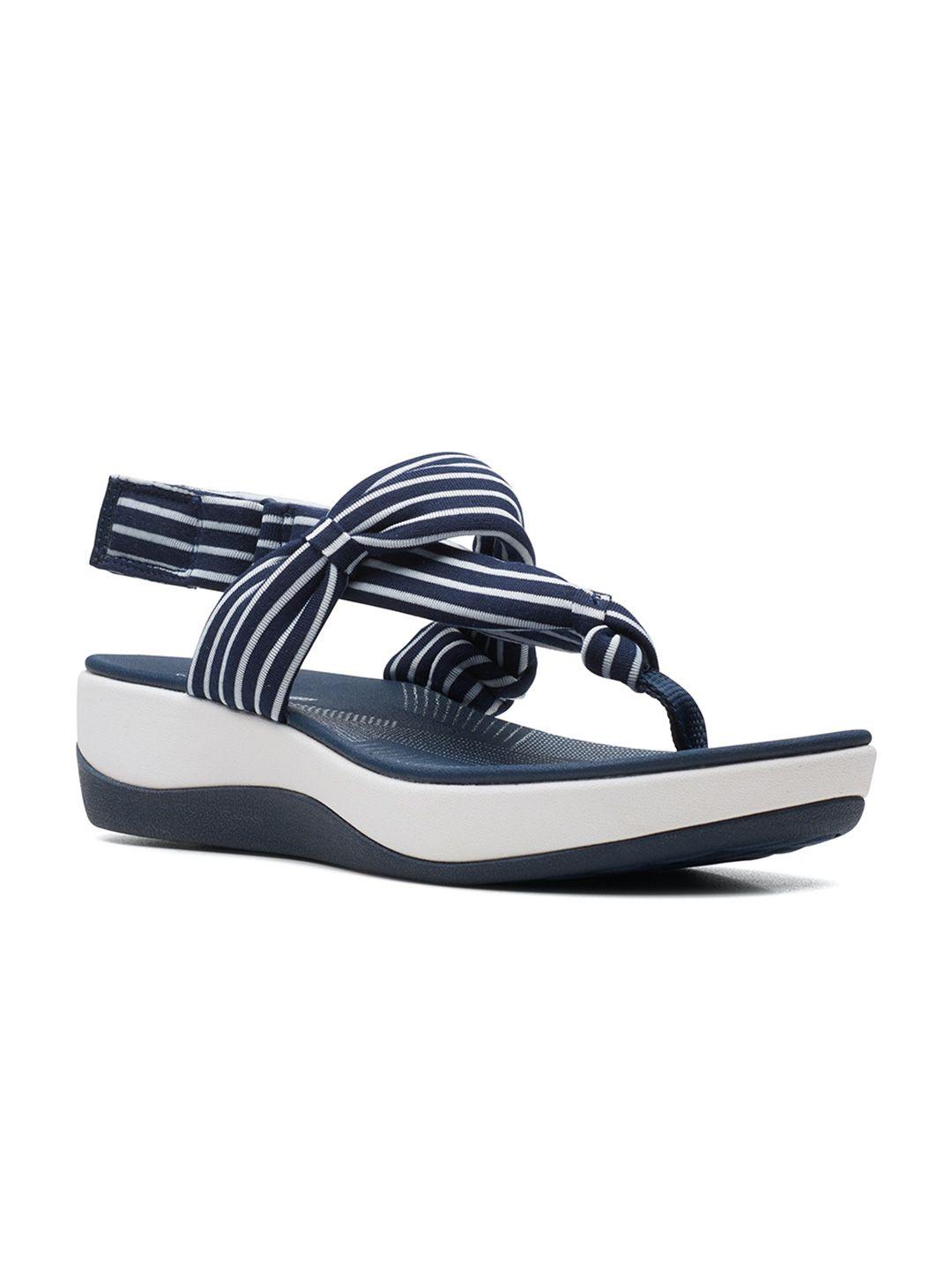 clarks-navy-blue-printed-comfort-sandals