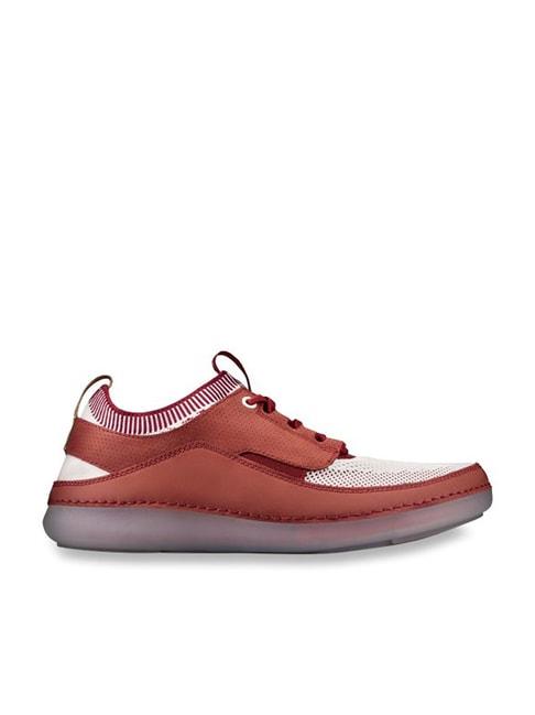 clarks-women's-nature-vi-red-sneakers
