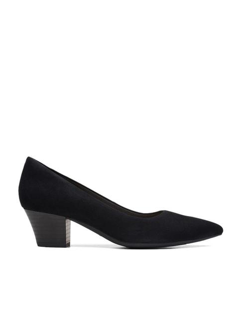 clarks women's teresa step black pump shoes