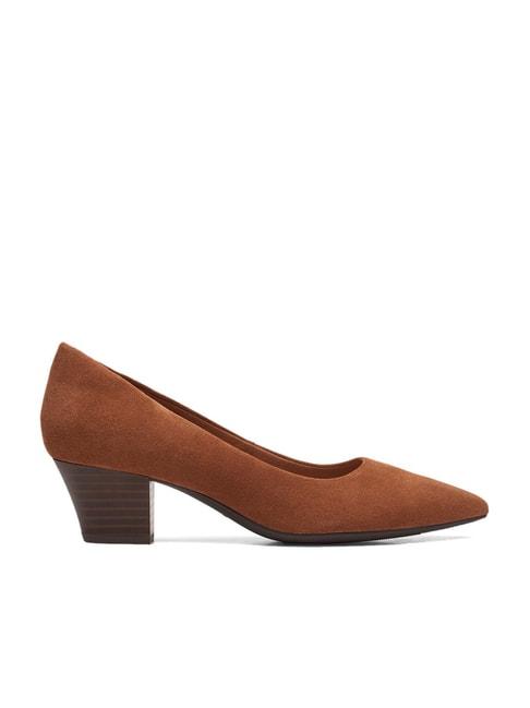 clarks women's teresa step tan pump shoes