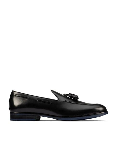 clarks men's citistrideslip black mocassins