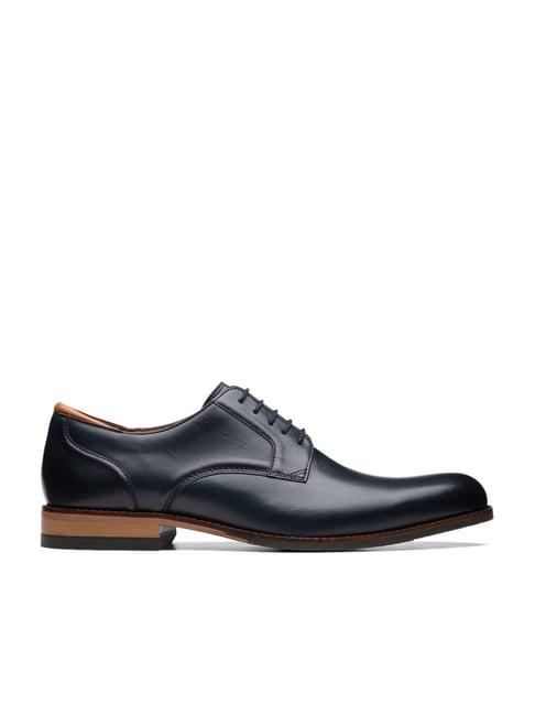 clarks men's craftarlo navy derby shoes