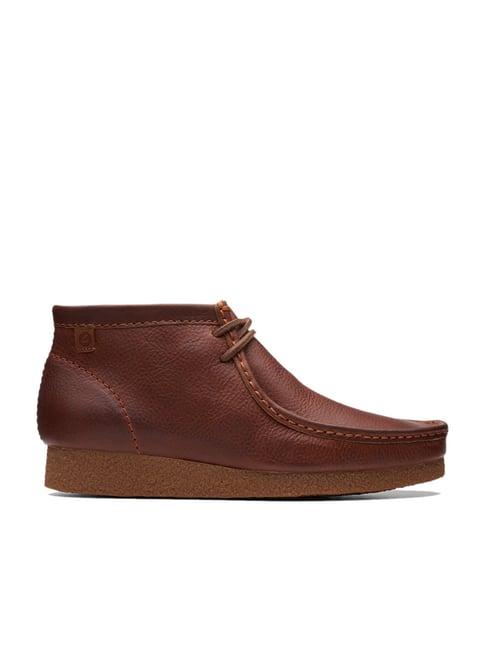 clarks men's shacre brown chukka boots