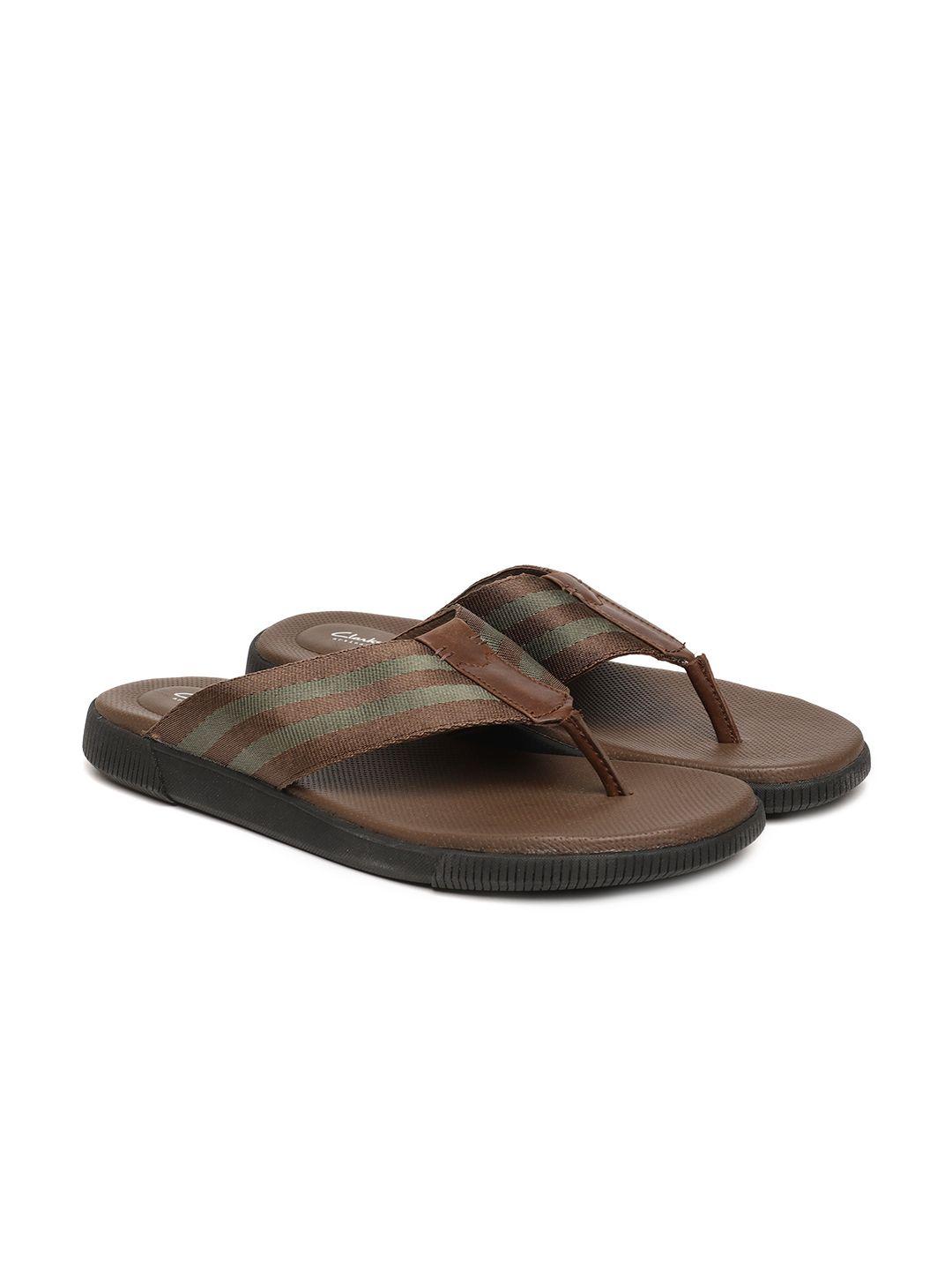 clarks men brown comfort sandals