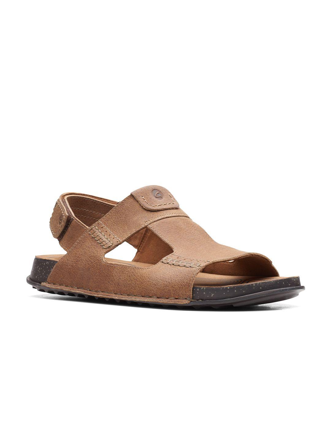 clarks men leather comfort sandals